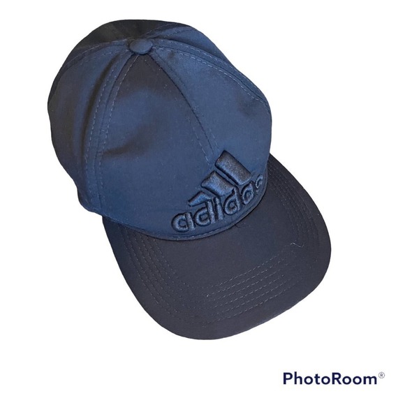 Adidas Embroidered Logo Unisex Snapback Black Hat - Picture 1 of 5